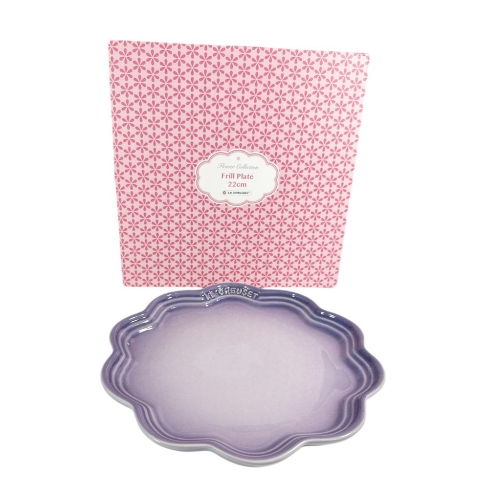 NEW Le Creuset BLUE BELL PURPLE 22cm FRILL Plate
